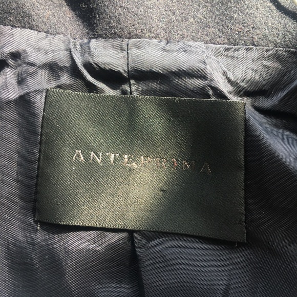 Anteprima ruffle puff neck blue navy wool jacket - Picture 6 of 8